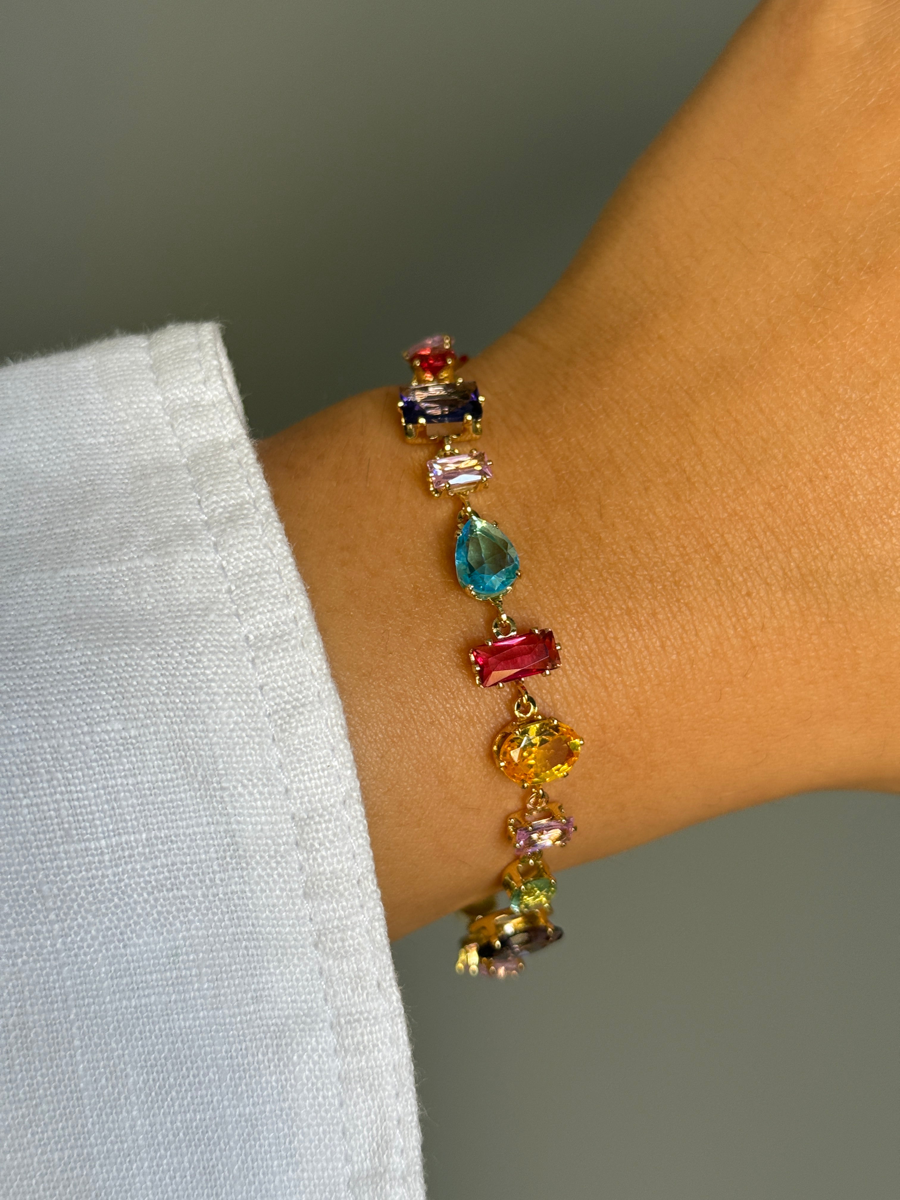 Swarovsk* Gema Marka Model Bileklik