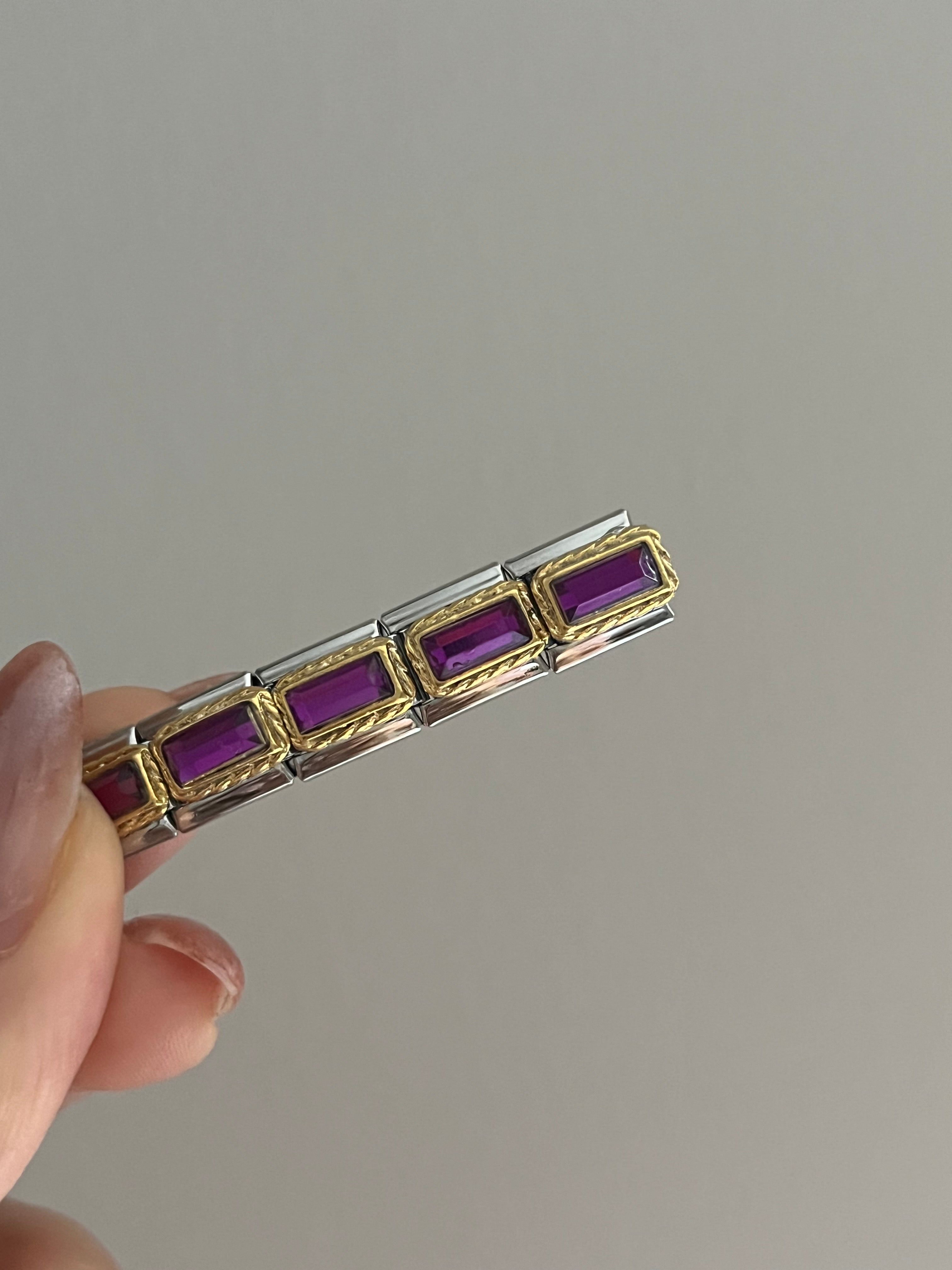 Çelik Nomination Mor Taş Charm