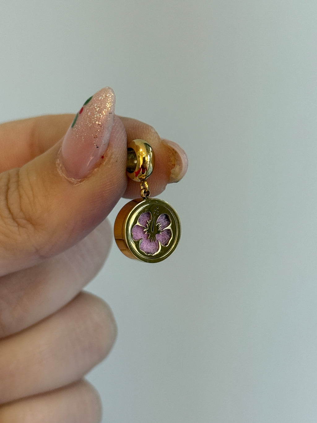 Çelik Gold Koku Sıkılabilen Çiçek Charm