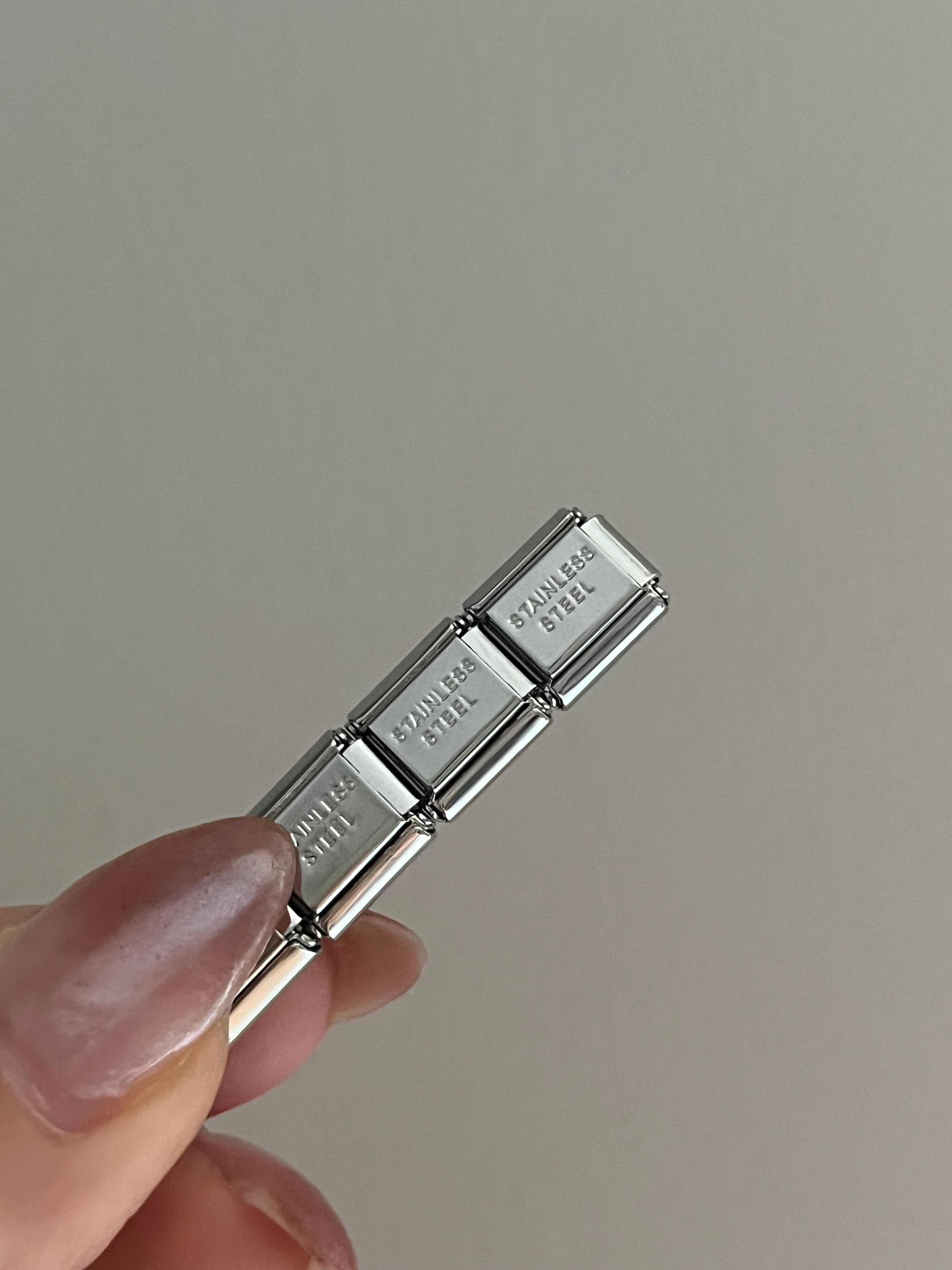 Çelik Nomination Charm Lacivert Boncuk